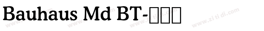Bauhaus Md BT字体转换